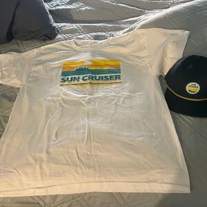 Sun Cruiser hat and shirt by Hanes.